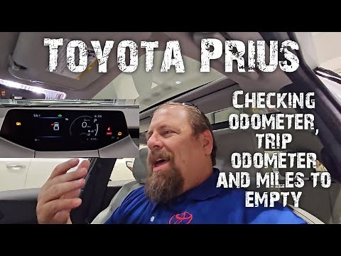 Setting the trip odometer, main odometer and view miles till empty on current gen Toyota Prius