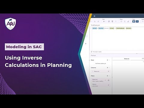 Using Inverse Calculations in Planning in SAP Analytics Cloud