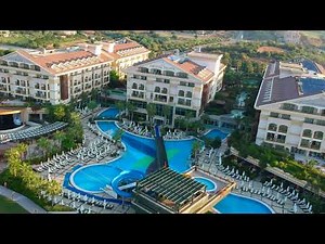 Crystal Palace Luxury Resort & Spa from Drone Side ÇOLAKLI Manavgat Antalya Turkey in 4K