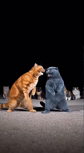 Two Cats Dance Like Pros Under Harsh Light — Until They Suddenly Start Laughing 😂🐱💃