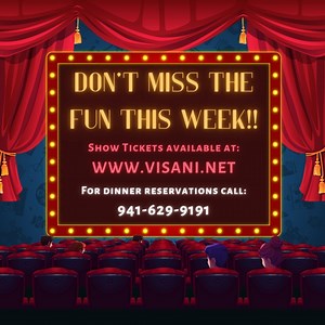 🧐 Check out what's happening at Visani this week! 🧐 For show tickets: https://visanientertainmentinc.thundertix.com/ For dinner reservations & takeout: Call 941-629-9191 ... #visani #comedyclub #nightout #italianrestaurant #standupcomedy #takeout | Visani Comedy Theater, Port Charlotte