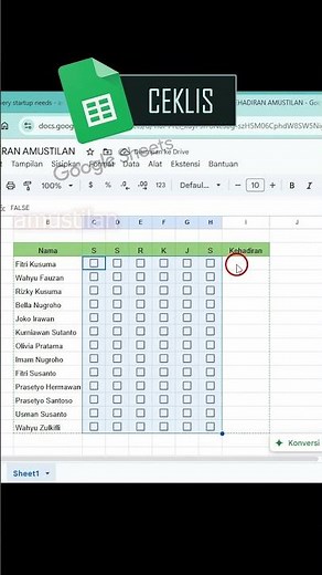 Buat ceklis di spreadsheet #shorts