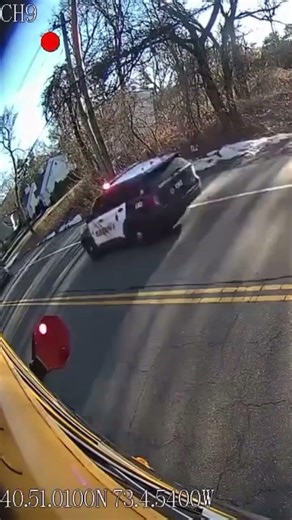 DRIVER DOESN'T STOP FOR SCHOOL BUS RED LIGHTS WHEN UNLOADING STUDENTS IN SCHOOL BUS STOP