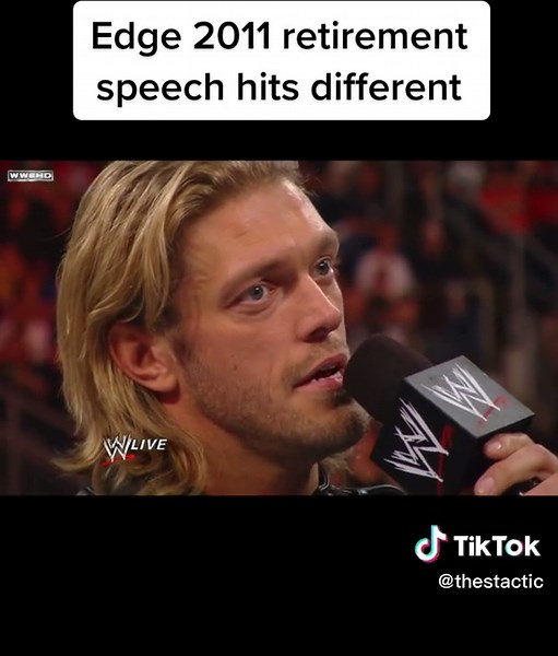 Edge Retirement Speech 2011 - Spinal Fusion Surgery & Emotional Goodbye