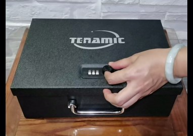 Tenamic Portable Safe Box with Combination Lock Handgun Safe Security Case Gun Safe Box for Two Pistols, 0.25-Cubic Feet, Black