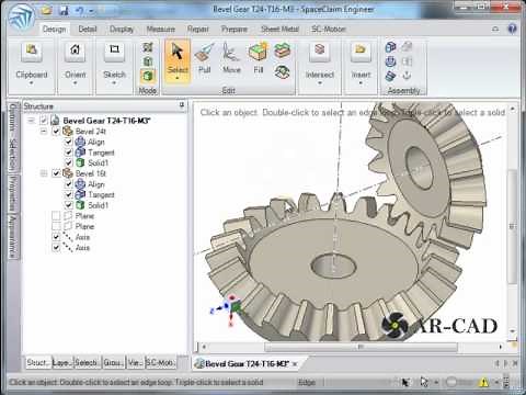 SpaceClaim Tutorial on Bevel Gears: Assembly Conditions: SC-Motion
