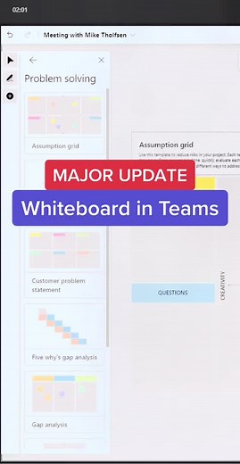A brand new Whiteboard in #MicrosoftTeams! #Microsoft #whiteboard #officetips #Teams #teachersoftiktok #tiktokteachers #teachertechtips #corporate