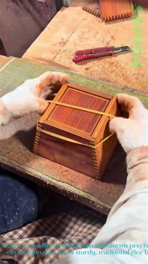 Traditional Wooden Rice Box Making:Woodworking Process
