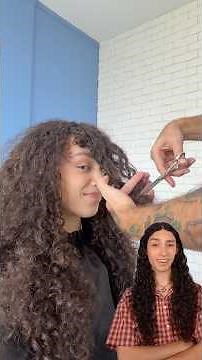 Learning how to style my curly bangs 💇‍♀️✨