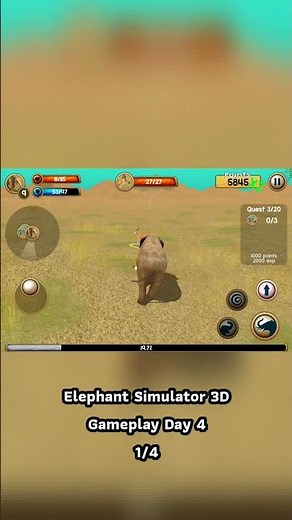 Elephant Simulator 3D Gameplay Day 4 1/4
