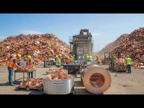 Inside the Recycling Factory – How Copper Wires Are Recycled Into Pure Copper Bars Full Process