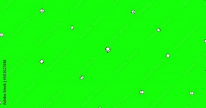 Wipe transition cubes cartoon 3d black and white. Linear doodle black outline animation figure rotation. 24 fps version. Seamless loop greenbox isolated keyable. Motion design element.