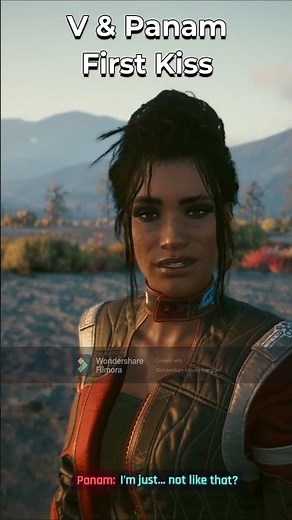 Cyberpunk 2077 – V & Panam First Kiss 💔 (Best Romance Scene) #cyberpunk2077 #shorts #romance