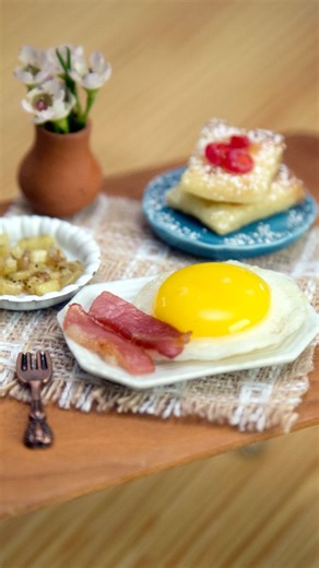 16K views · 1.8K reactions | Can’t have a classic diner breakfast without some tiny bacon!  | Tiny Kitchen | Facebook