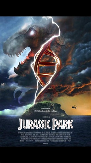 Jurassic Park (1993) Poster - Photoshop Process Breakdown #JurassicPark #Poster #ArtProcess