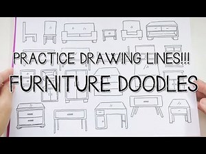 Let's practice drawing lines! Furniture Doodles~ | Doodle with Me