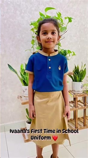 FIRST TIME IN SCHOOL UNIFORM 🎒✨ #schooluniforms #firstdayofschool #viralvideo #cutebaby