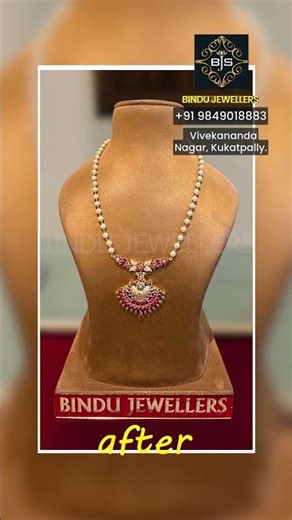 A simple old locket was enhanced with a lightweight 3–4 gram pearl chain.