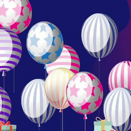 Happy Birthday Graphics HD | Happy Birthday Balloons Animation