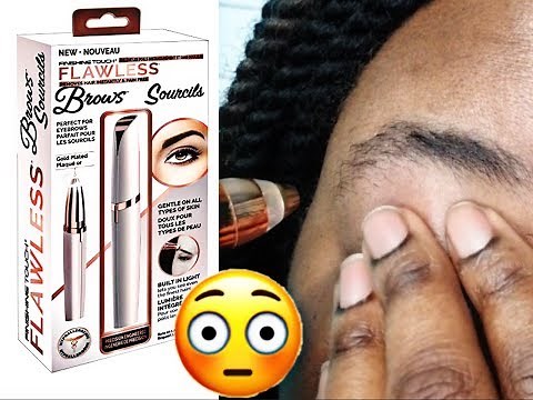 Finishing Touch Flawless Brows review shaping tutorial on fully grown eyebrows! This really works!