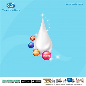 37 reactions | Kick-start national nutrition week with Gyan’s milk, we believe in the nutrients of protein-packed milk which keeps your health in check. FREE home delivery throughout Lucknow of all our products is available on the GYAN FRESH app. Download it for Android: bit.ly/GyanAndroid / iOS: https://apple.co/3aA0KEZ or Whatsapp your Name, Mobile & Address on 7706003399. | Gyan Dairy | Facebook