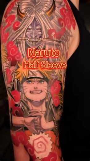 Hemi 혜미타투 | LA Tattoo Artist on Instagram: "Naruto Half sleeve in color🍥 So much fun tattooing this project!Client requested to have the character designs to be as close as possible to the original. and we added some fun actual Naruto fishcake🍥😆 with red curly cloud. Booking open for March! Request form is through the link under my bio🔗 *Request is only accepted via request form. deposit process happens after I email you back with the quote. Please be aware of scammers!*"