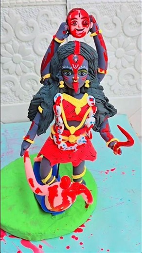 kali maa idol making with clay🌺 kali maa making 🙏 jai maa kali #shorts #shortsfeed