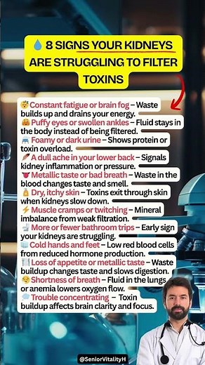 ⚠️ 8 Signs Your kidneys Are Struggling To Filter Toxins