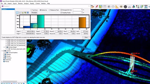 Quick Terrain Modeler v8.4  Getting Started (5 of 10)： Point Cloud Exploitation