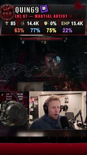 Quin69 vs. Death Monkey 🩸 LVL 67 Martial Artist RIP Clip — PoE2
