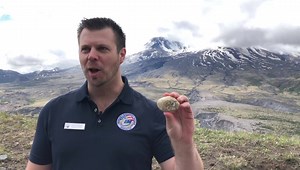 Anybody paint rocks and hide them? So, we found this really cool volcano rock painted by Sam, who was 4 when the rock was painted and is part of the Lacey Rocks Facebook group. So, we brought the rock with us to Mount St. Helens and hid it in the parking lot. Cool looking rock, Sam! | Washington Emergency Management Division