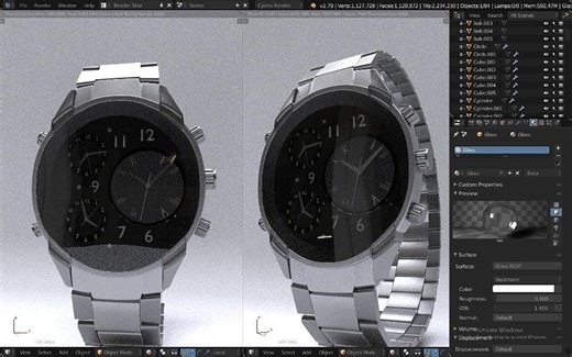 Hard Surface Modelling Watch: Test Render