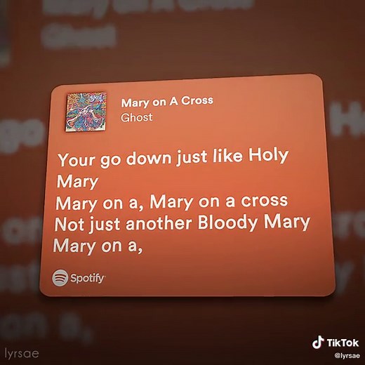 Mary On A Cross - Ghost | #lyrics #songlyrics #maryonacross #music #song #ghost #edit #fyp #aftereffects