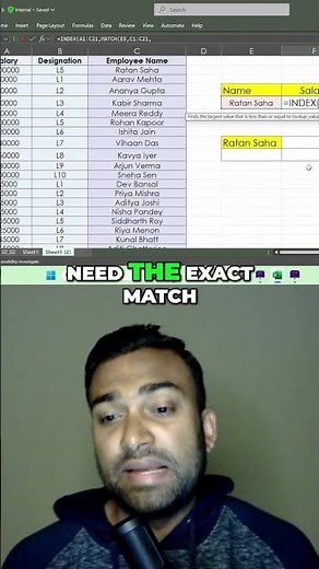 Excel Match Types Explained: Exact, Greater Than, Less Than!