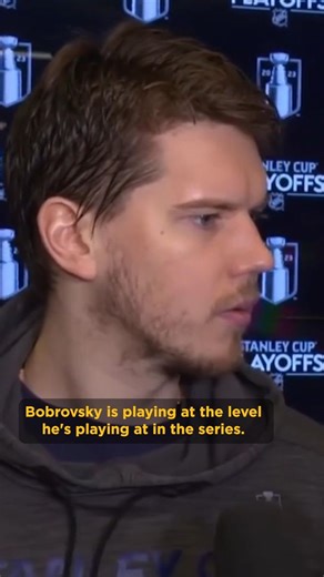Ilya Samsonov when asked about the play of Sergei Bobrovsky. 😬 🎥: Sportsnet | Hockey Night in Canada