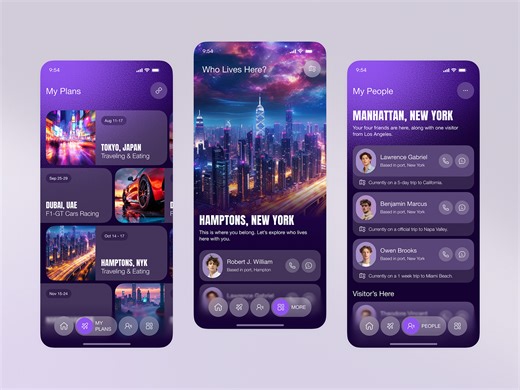 Orbit Social App — People Discovery & Messaging UI Screen Design