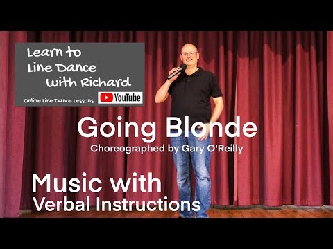 BEGINNER LINE DANCE LESSON 202 - Going Blonde - Part 2 - Music with verbal instruction
