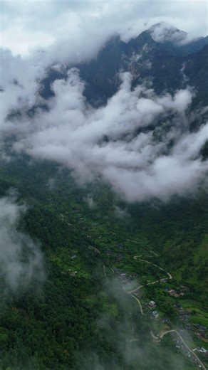 Galkot, Baglung from Above the clouds #dji #drone #nature