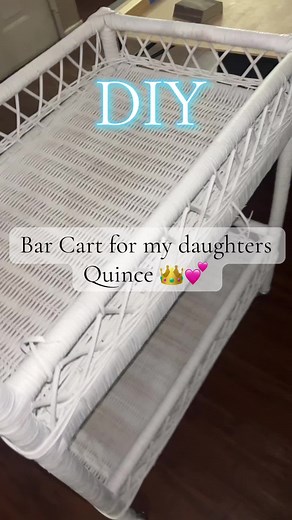 DIY a bart cart for my daughters quince 👑with us! Shot cart in the making! #diy #shots #barcart #quinceañera #eventdecor @beto_eatz @Perea’s Digital Photobooth