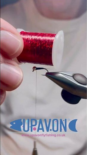Black and Red Perdigon Fly Tying Tutorial - Upavon Fly Fishing #flytying #flyfishing