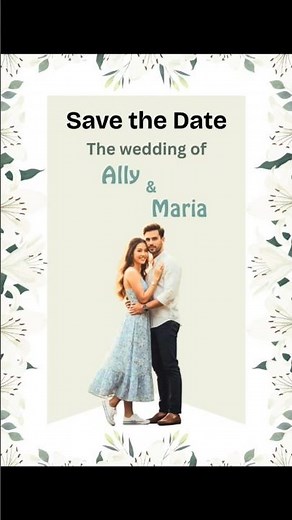 Luxury Wedding Save the Date Flower Border Invite Tutorial may/june 2026