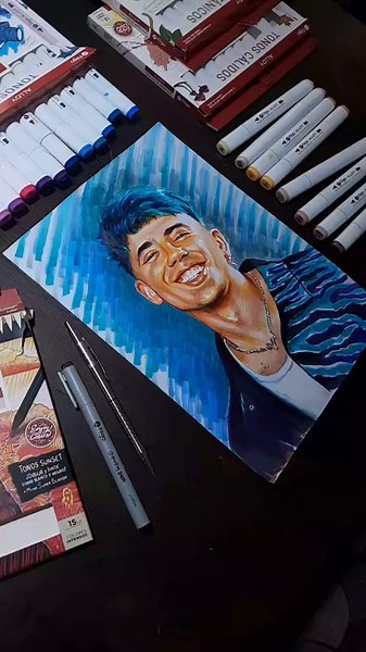 @luckra1999 @FilgoArgentina #luckra #luck #cuarteto #cuartetodelbueno #filgo #filgoargentina #marcadores #markerdrawing #arte #art #ilustracion #cantantes #markerdrawing #marker #cantante