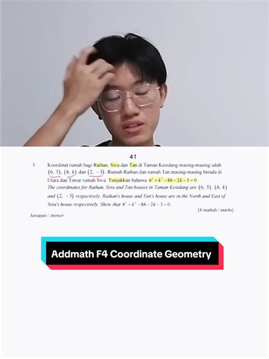 Addmath Form 4 Coordinate Geometry: Unique Practice Question