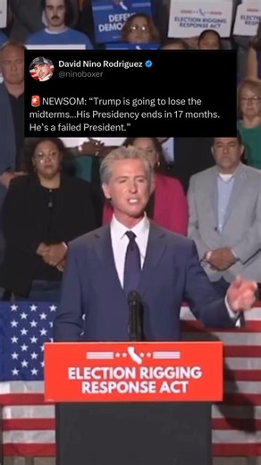 🚨NEWSOM: “Trump is going to lose the midterms…His Presidency ends in 17 months. He’s a failed President.” | David 'Nino' Rodriguez