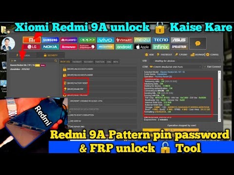 Xiomi Redmi 9A Pattern Unlock Tool || Redmi Mi 9A FRP Unlock Tool || Sarvjeet Mobile Solution