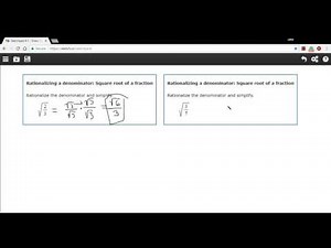 Rationalizing a denominator - square root of a fraction