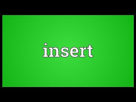 Insert Meaning