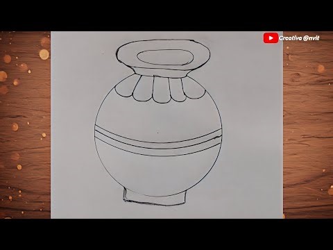 Pot Easy Drawing || Learn to Draw Drinking Pot