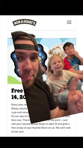 #greenscreen Cheap Dad Hack- Ben and Jerry’s FREE ICE CREAM!!! 👍🥰🍦April 14th 12-8pm benandjerrys