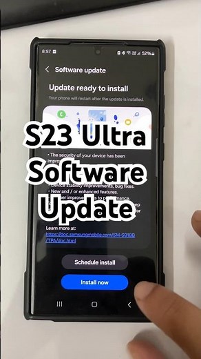 Installing new update on S23 Ultra